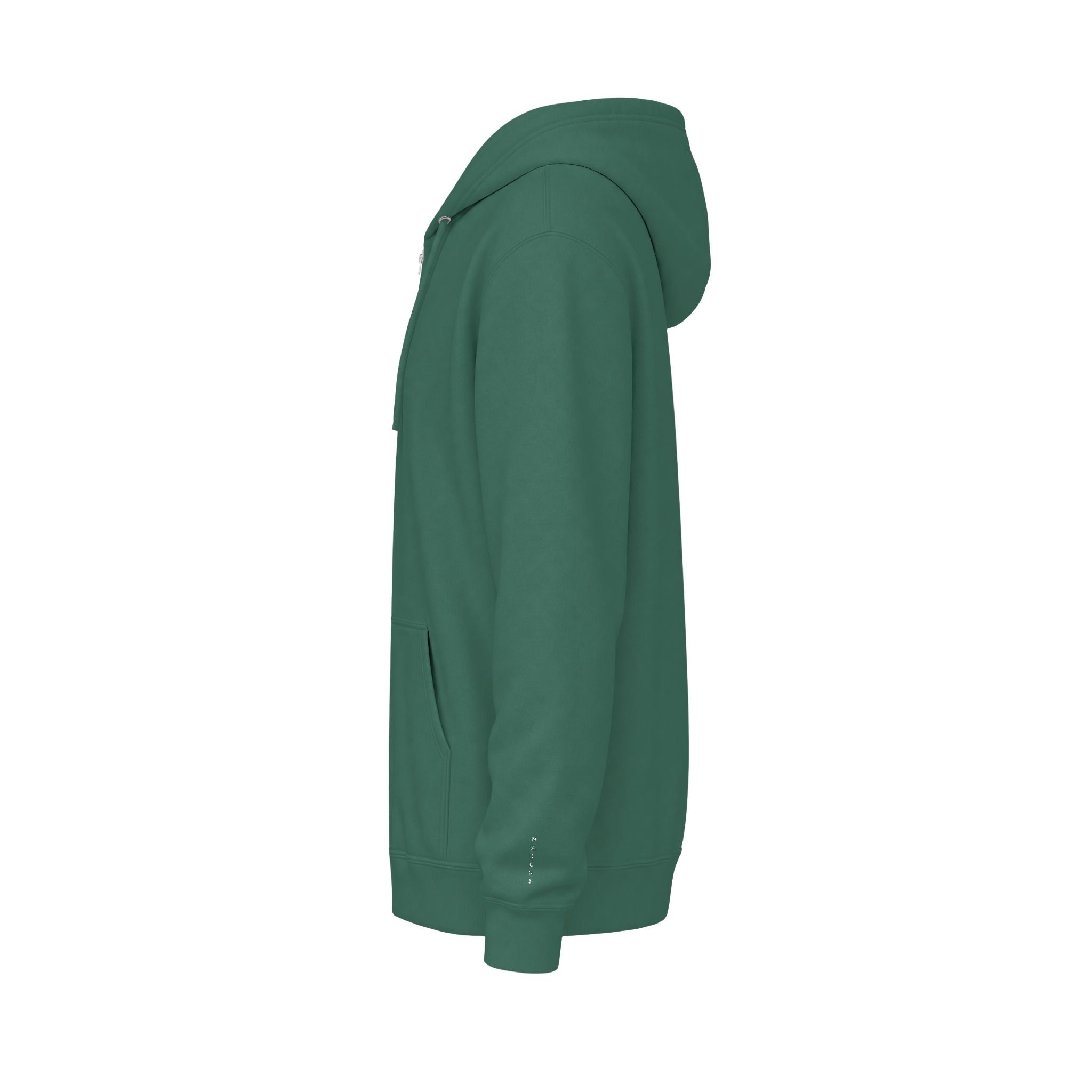 Zip Hoodie — Minimal 'N' Dot Monogram Chest Print