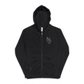 Zip Hoodie — Minimal 'N' Dot Monogram Chest Print