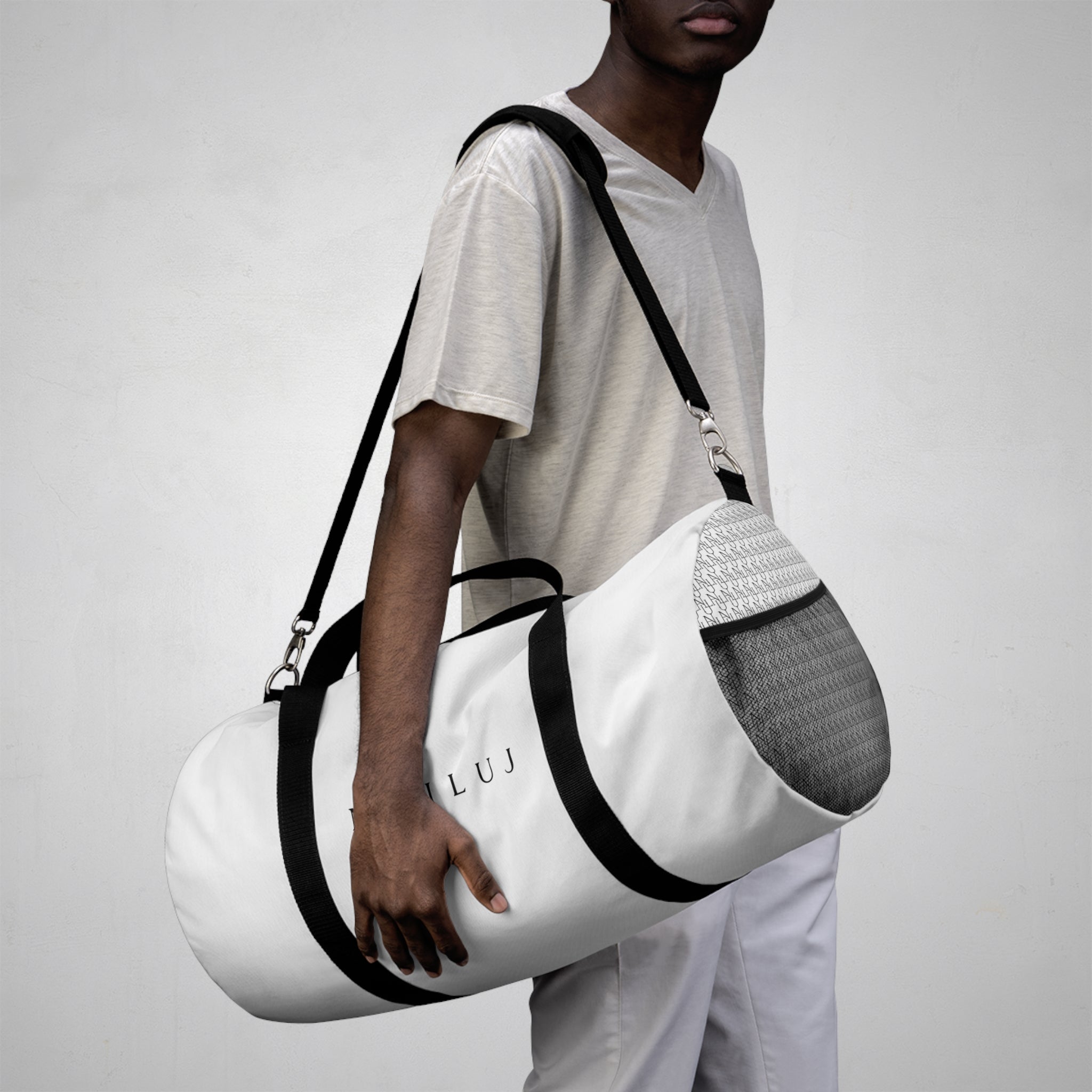 Infinity Mono Duffel Bag — Light Mode White