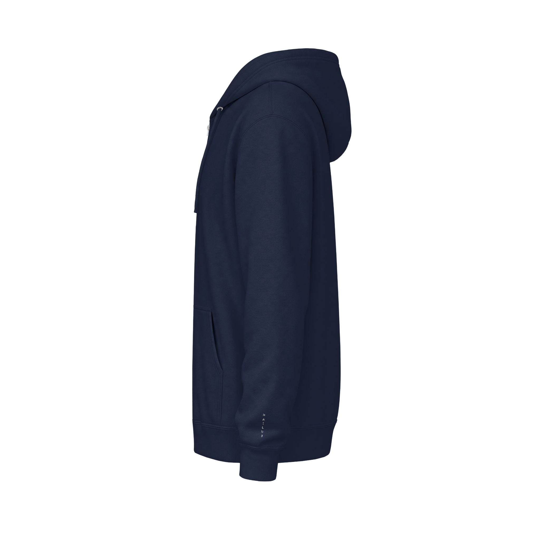 Zip Hoodie — Minimal 'N' Dot Monogram Chest Print