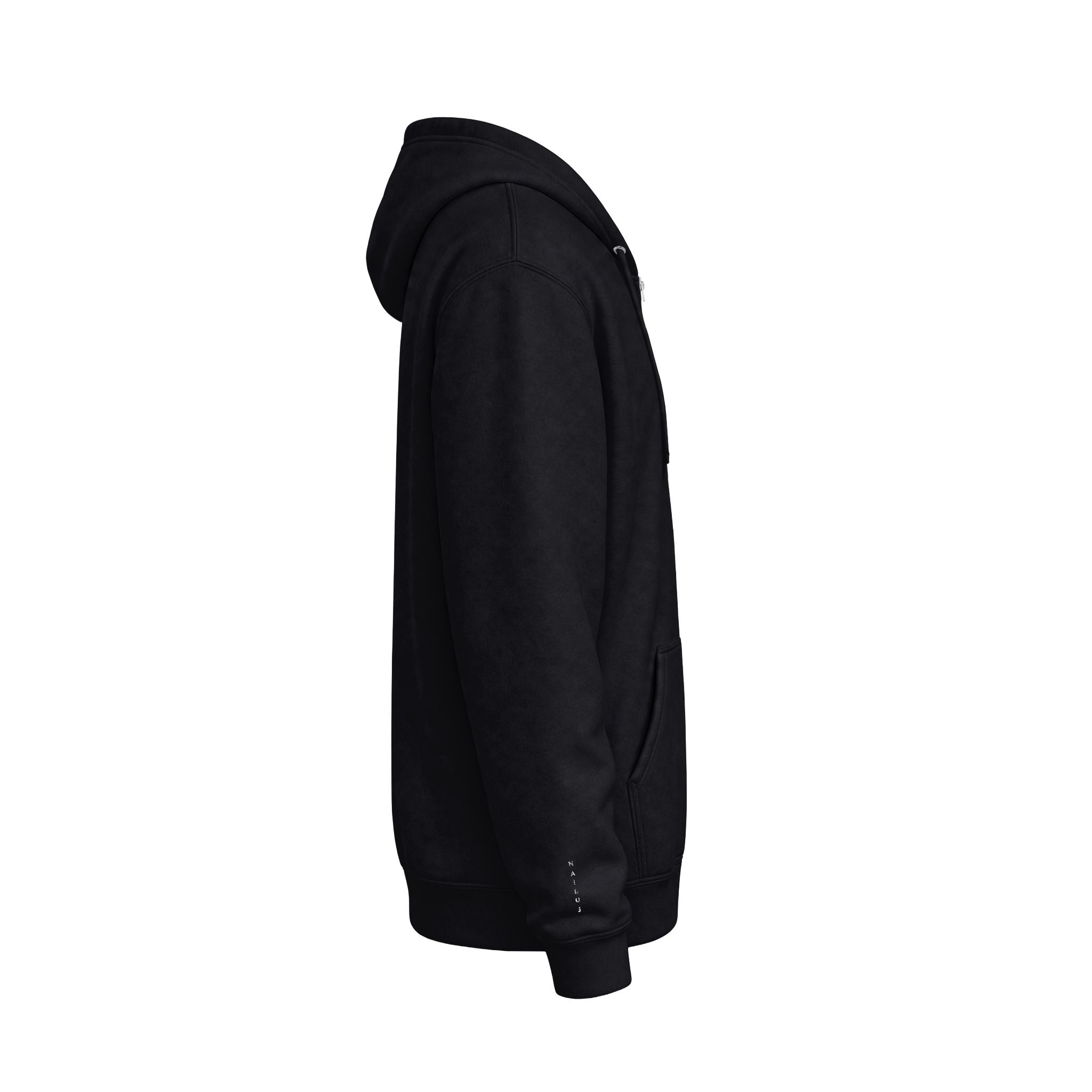 Zip Hoodie — Minimal 'N' Dot Monogram Chest Print