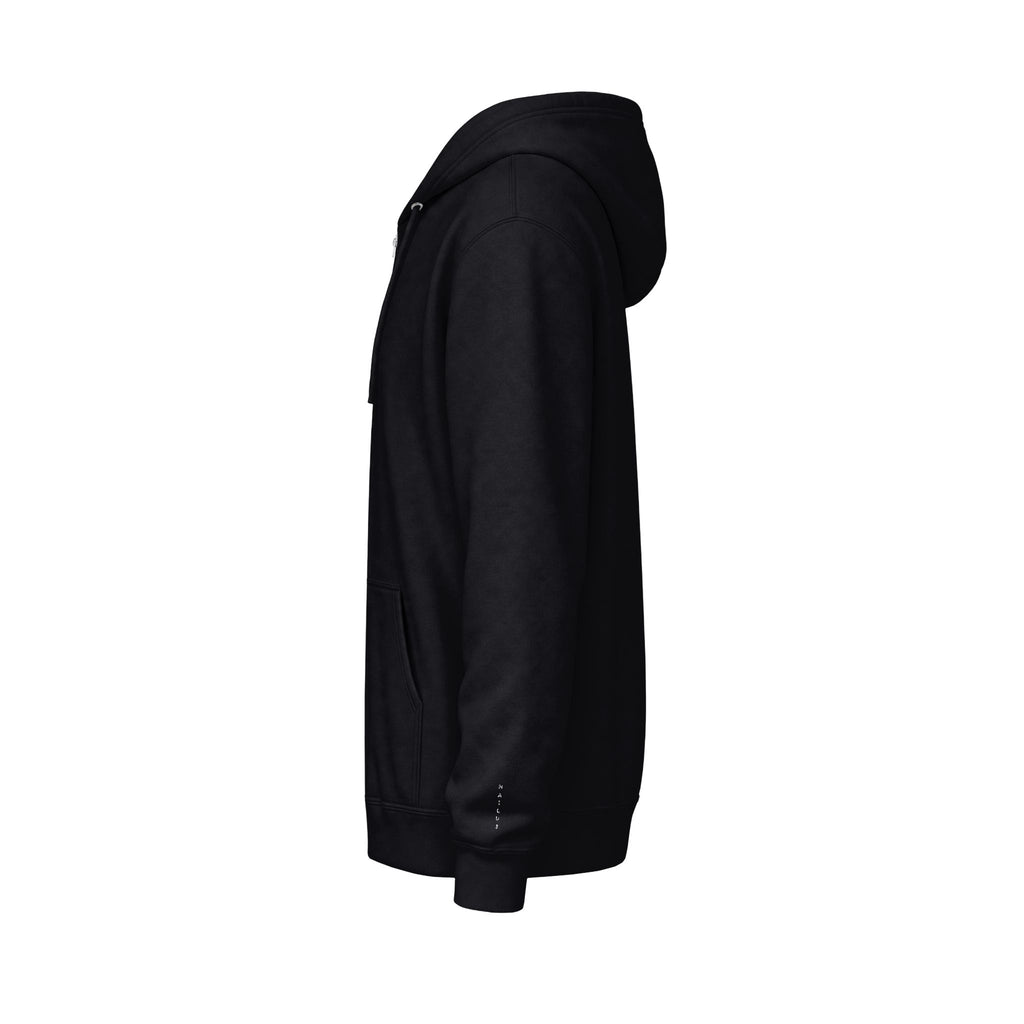 Zip Hoodie — Minimal 'N' Dot Monogram Chest Print